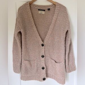 Maison Scotch Scotch & Soda Fuzzy Mohair Blend Button Front Cardigan / small